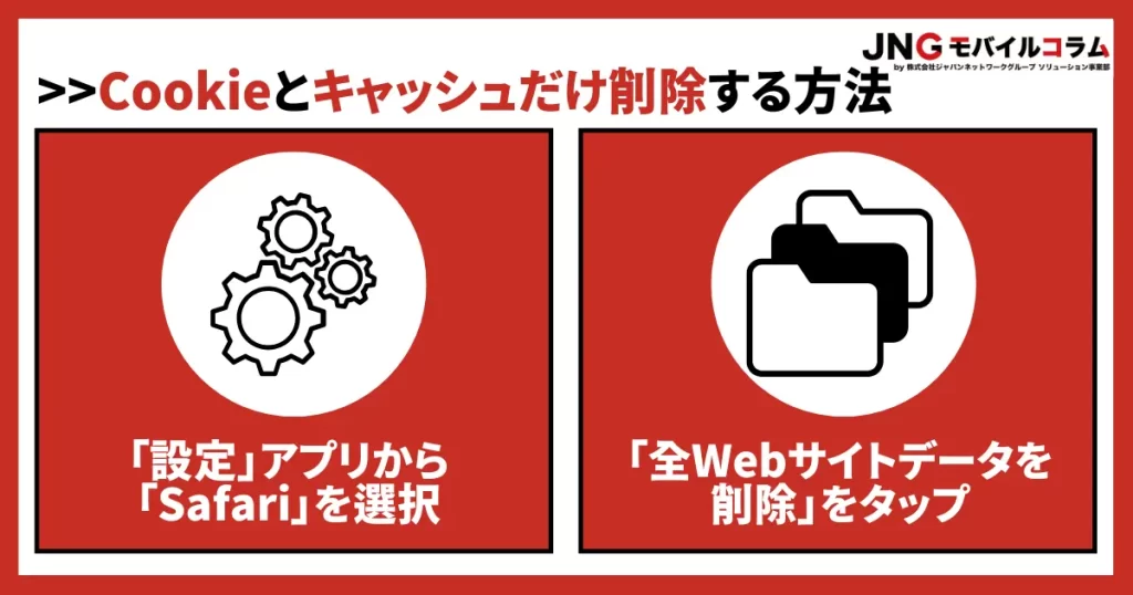 【Safari】Cookieとキャッシュだけ削除する方法